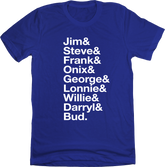 Baseball Lineup 1985 Kansas City & blue T-shirt In The Clutch